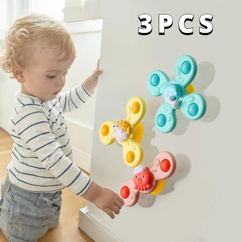 Spinner Sensation ™ 3Pc Toy Suction Cup Spinners