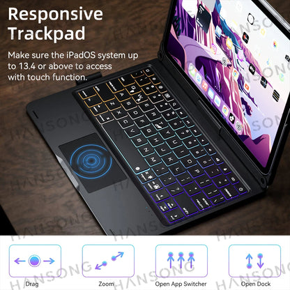 iPad Touch Type 360° Rotatable Keyboard Case